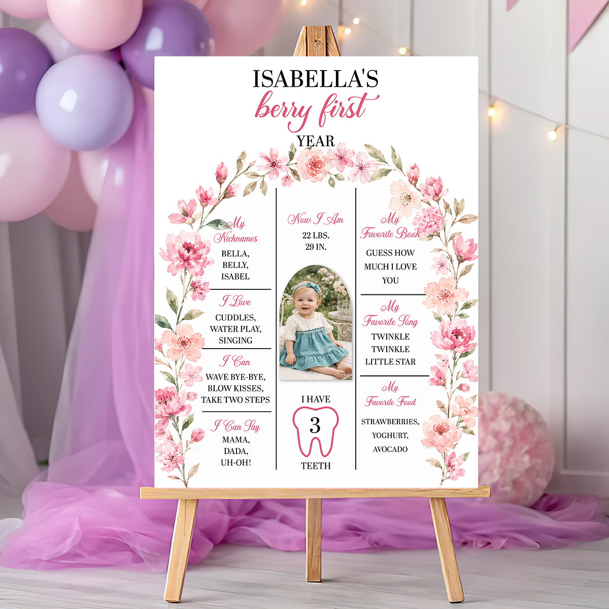 Birthday Sign Welcome To The Party - Custom Name & Photo Sign - Birthday Party Welcome Sign MK-1_5addc4cc-a458-401a-acdb-681ea69f1711.png