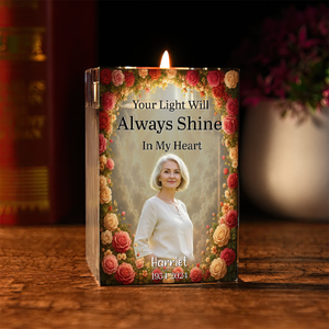 Always With You - Personalized Crystal Candle Holder