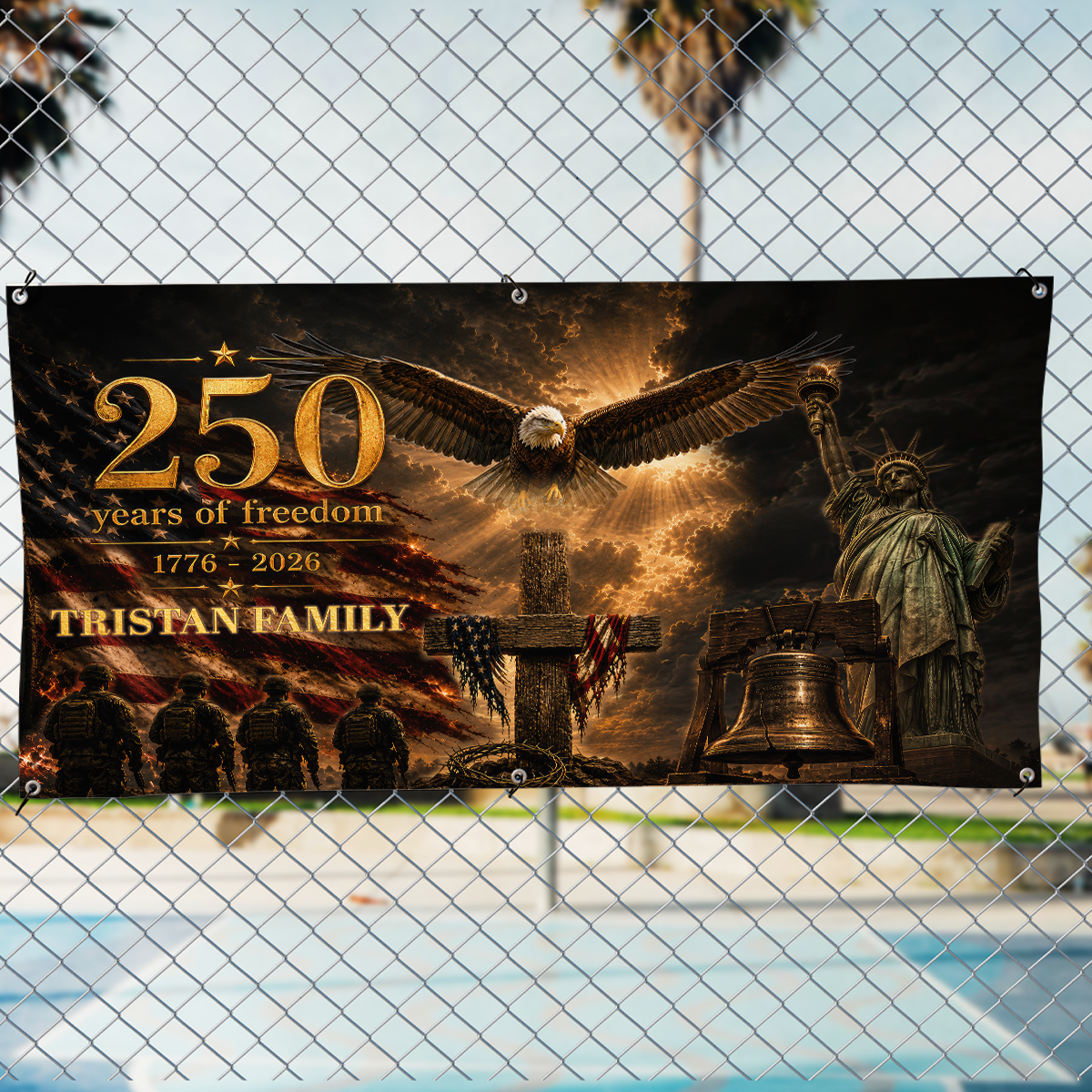 250 Years Of Freedom 1776-2026 - Personalized Banner