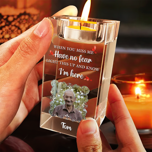 Have No Fear - Personalized Crystal Candle Holder - Memorial Gift