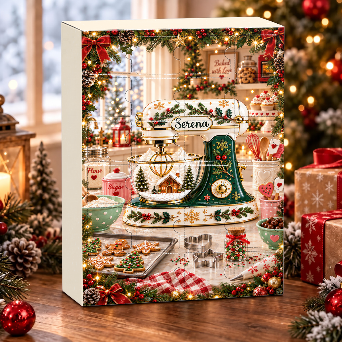 Christmas Baking Mixer Advent Calendar 2026 - 24 Day Spirits Countdown, Acrylic Charms Blind Box - Gift For Family