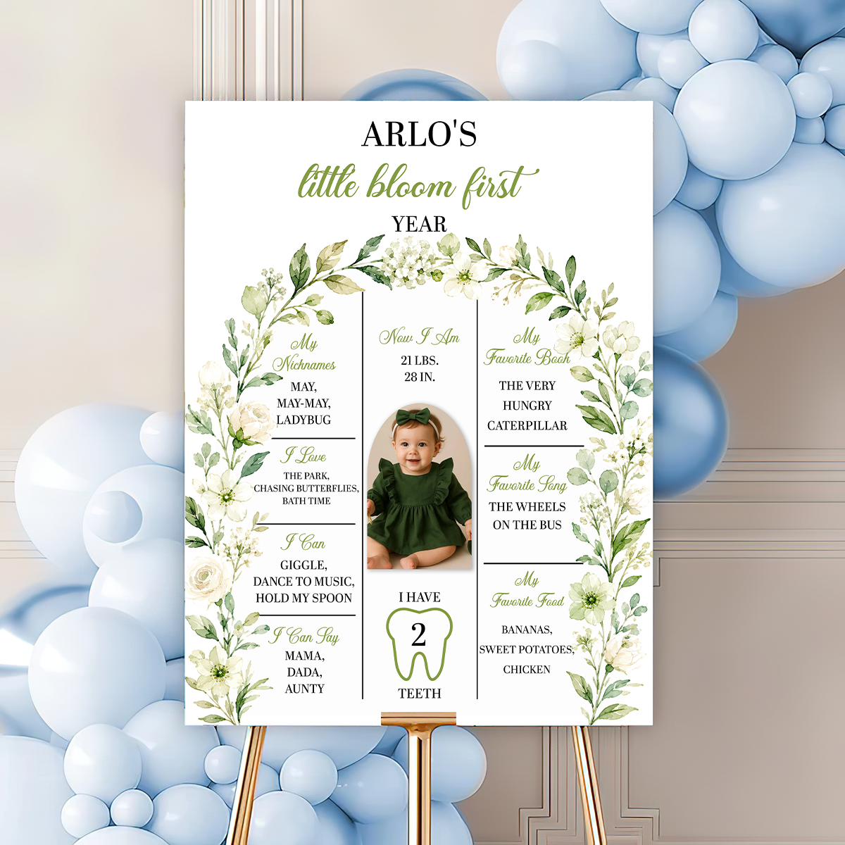 Birthday Sign Welcome To The Party - Custom Name & Photo Sign - Birthday Party Welcome Sign