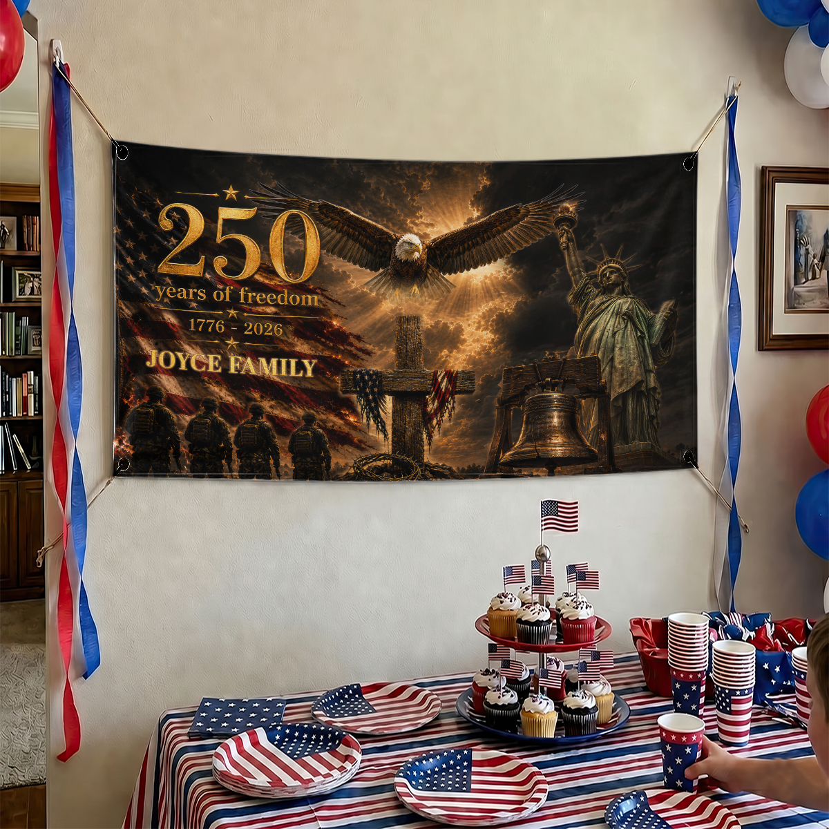 250 Years Of Freedom 1776-2026 - Personalized Banner