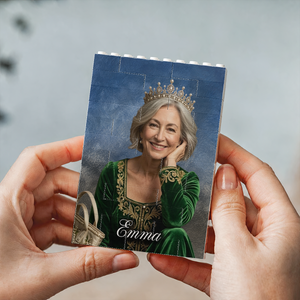 Custom Photo Royal Portrait Dad GrandPa Family - Personalized Shaped Building Brick Blocks