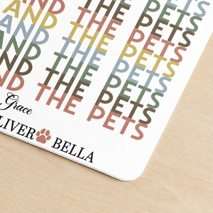 You Me And The Dog Cat Hidden Message - Personalized Desk Mat