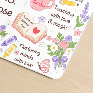Sweetest Teacher - For Coworkers, Teacher, Self Gift - Personalized Desk Mat