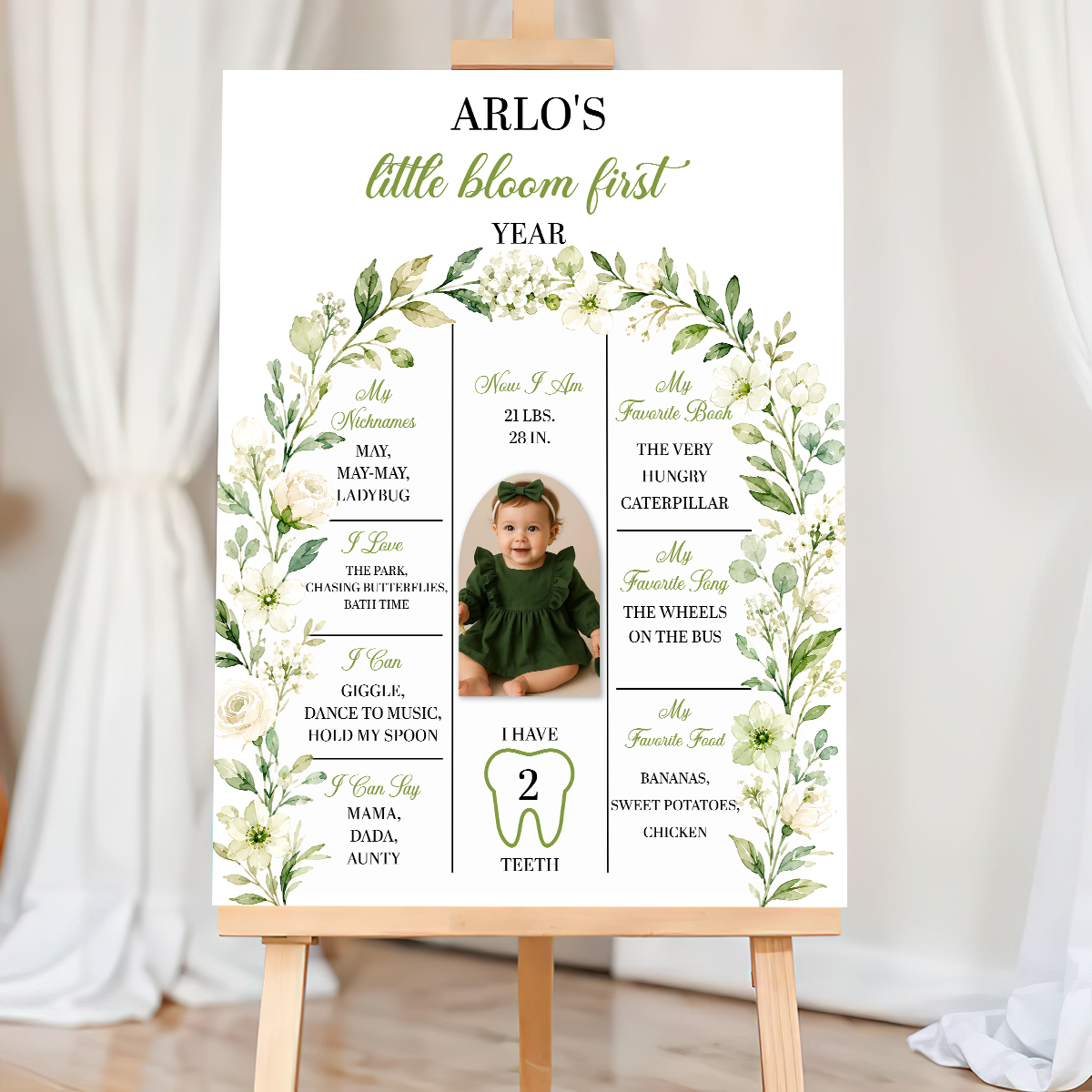 Birthday Sign Welcome To The Party - Custom Name & Photo Sign - Birthday Party Welcome Sign