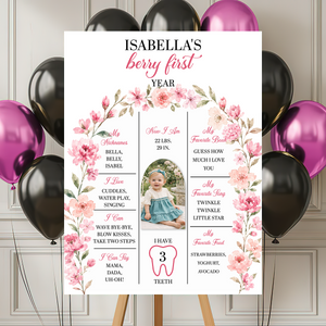 Birthday Sign Welcome To The Party - Custom Name & Photo Sign - Birthday Party Welcome Sign