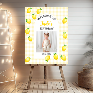 Kids Birthday Sign Welcome To The Party - Custom Name & Photo Sign - Birthday Party Welcome Sign