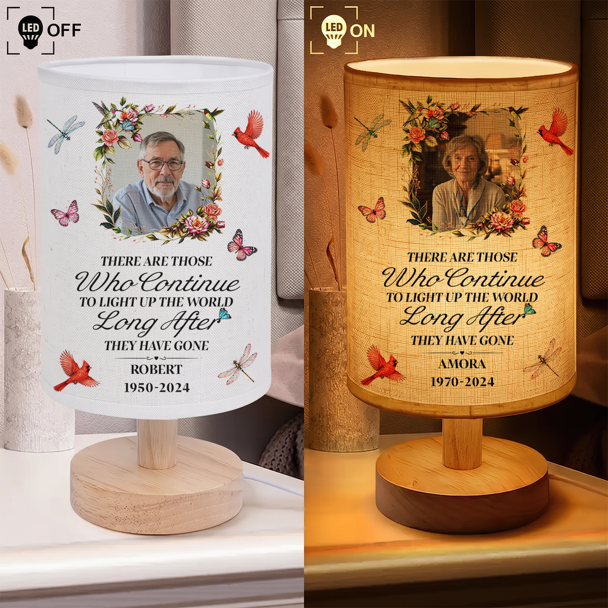Light This Up I'm Always With You - Personalized Sympathy Lamp for Loss of Loved One