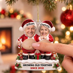 Growing Old Together - Personalized Squishy Acrylic Ornament