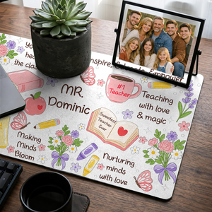 Sweetest Teacher - For Coworkers, Teacher, Self Gift - Personalized Desk Mat