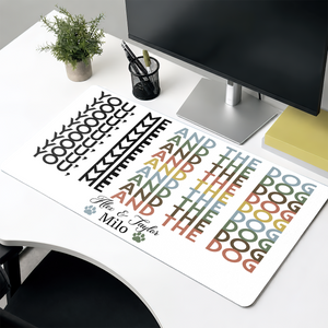 You Me And The Dog Cat Hidden Message - Personalized Desk Mat