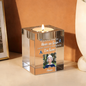 Have No Fear - Personalized Crystal Candle Holder - Memorial Gift