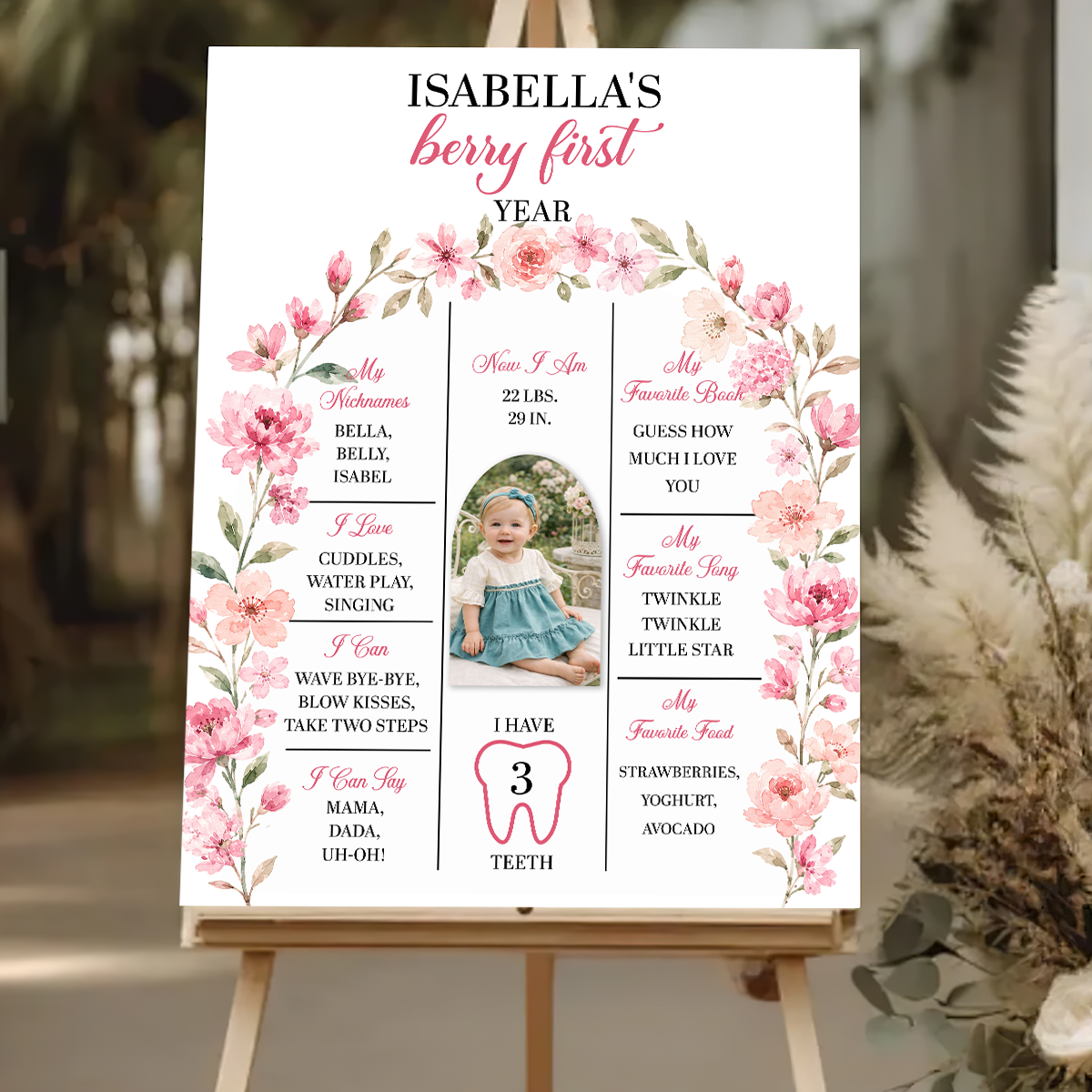 Birthday Sign Welcome To The Party - Custom Name & Photo Sign - Birthday Party Welcome Sign