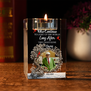 When You Miss Me Have No Fear Life Tree - Personalized Crystal Candle Holder