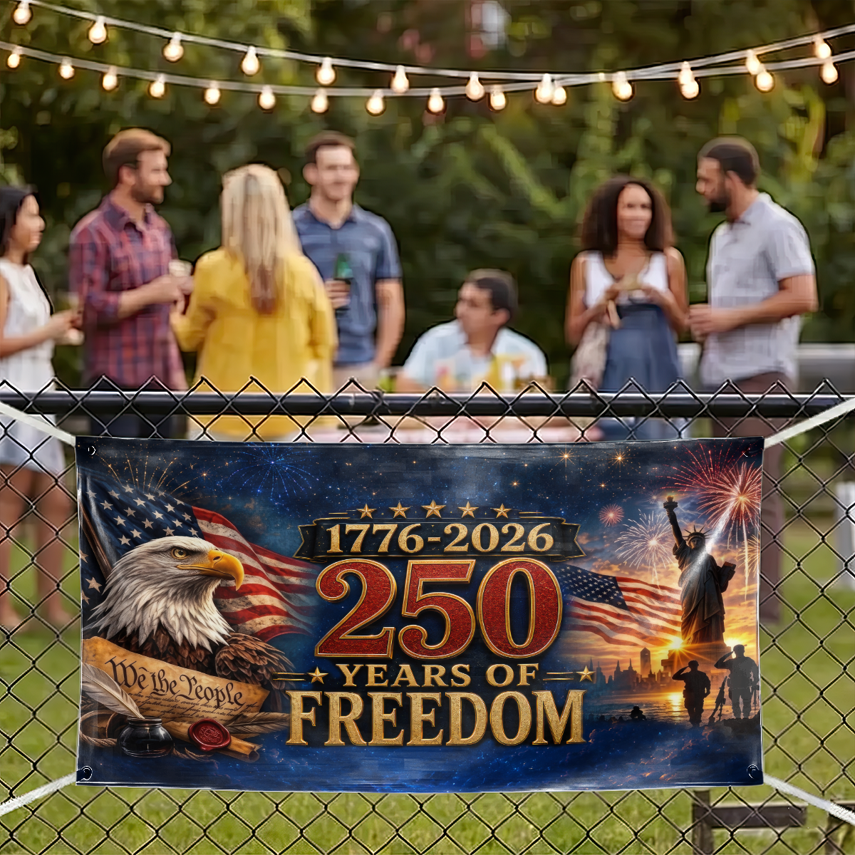 250 Years Of Freedom 1776-2026 - Personalized Banner