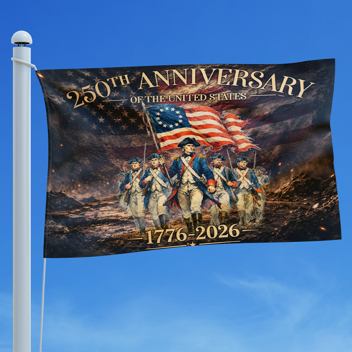 250 Years of Freedom “We The People” - Patriotic American House Flag 1776–2026