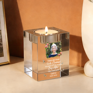 Light Up The World - Personalized Crystal Candle Holder - Memorial Gift