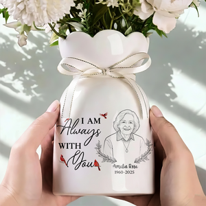 Pencil Sketch I Am Always With You Flower Vase