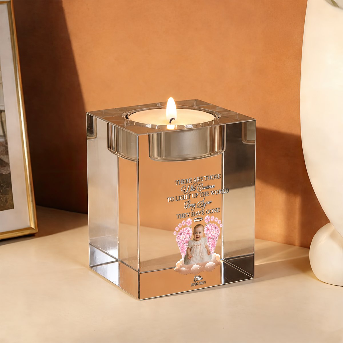 I Am Always With You Baby Loss Personalized Crystal Candle Holder