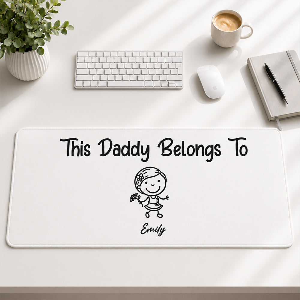 Dad I Love You - Father Gifts - Self Gift - Personalized Desk Mat