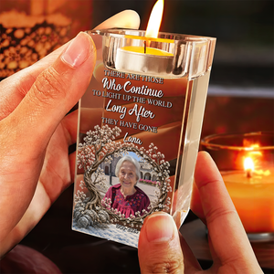 When You Miss Me Have No Fear Life Tree - Personalized Crystal Candle Holder