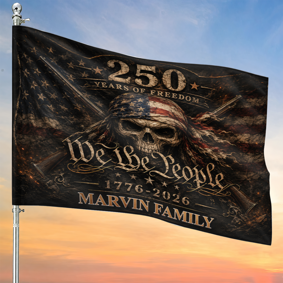 250 Years of Freedom - Patriotic American House Flag
