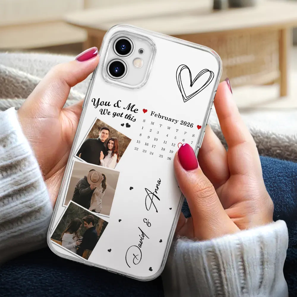 Custom Photo Calendar The Day Our Journey Began - Gift For Couples - Personalized Clear Phone Case MK2_8f0bb945-9a24-452b-aeb1-624da84cf831.jpg
