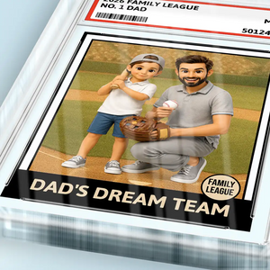 Custom Photo Toybox Figure Baseball Dream Team Family League Dad Grandpa - Personalized Custom Shaped Acrylic Plaque