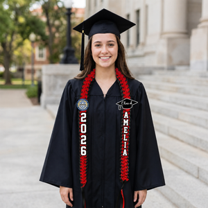 2026 Graduation Lei with Name Personalized Ribbon Lei