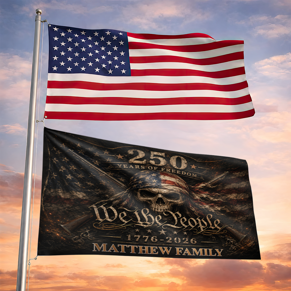 250 Years of Freedom - Patriotic American House Flag