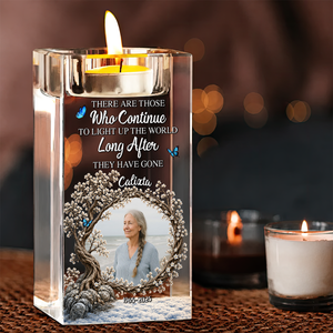 When You Miss Me Have No Fear Life Tree - Personalized Crystal Candle Holder