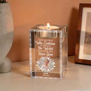Light Up The World - Personalized Crystal Candle Holder