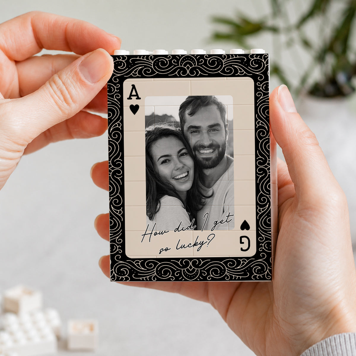 How Lucky I Am - Couple Personalized Brick Block