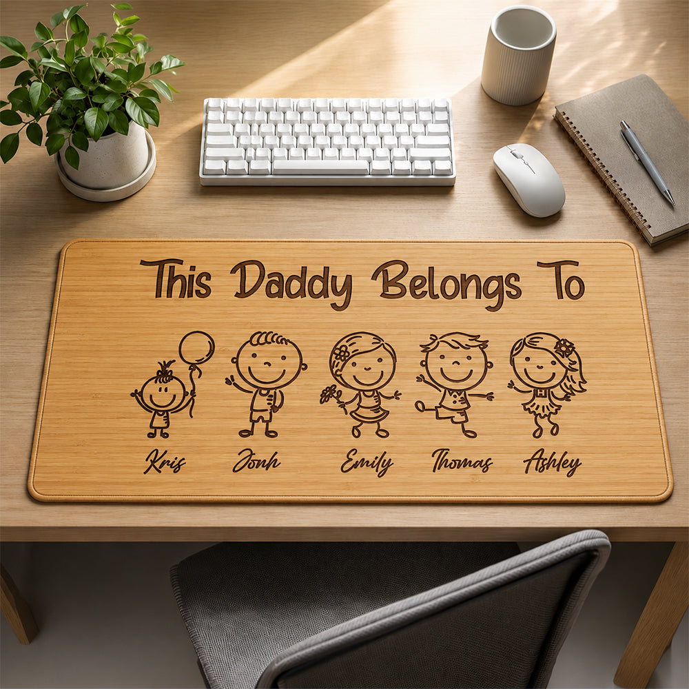 Dad I Love You - Father Gifts - Self Gift - Personalized Desk Mat