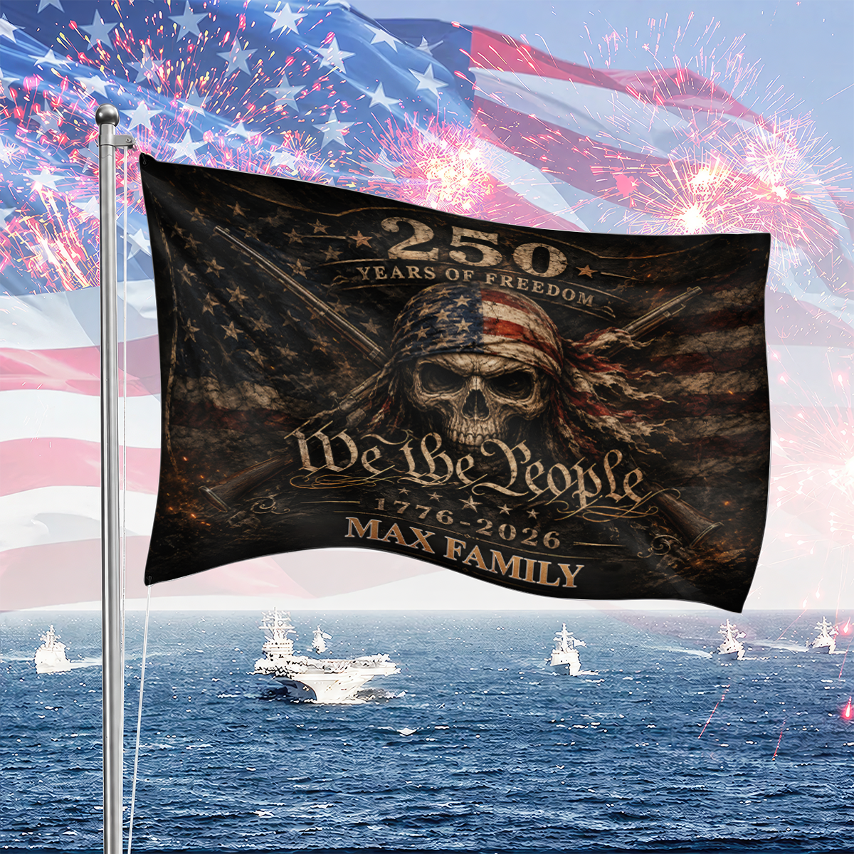 250 Years of Freedom - Patriotic American House Flag