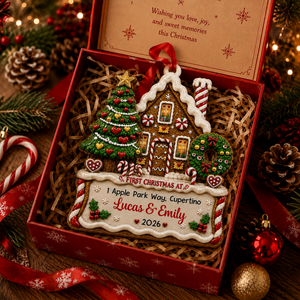 First Christmas In New Home - Real 3D Raised Ornament