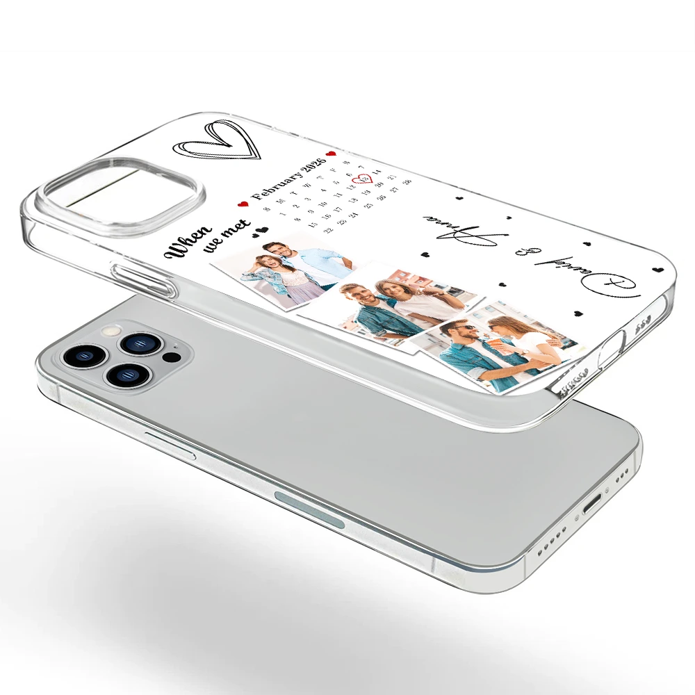 Custom Photo Calendar The Day Our Journey Began - Gift For Couples - Personalized Clear Phone Case MK4_b2831f5f-77fe-4682-97d4-341806becc41.png