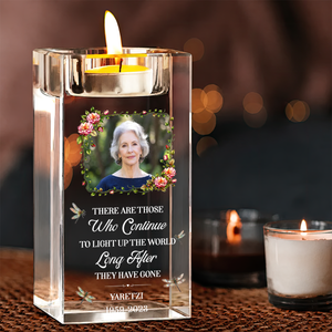 Light Up The World - Personalized Crystal Candle Holder - Memorial Gift