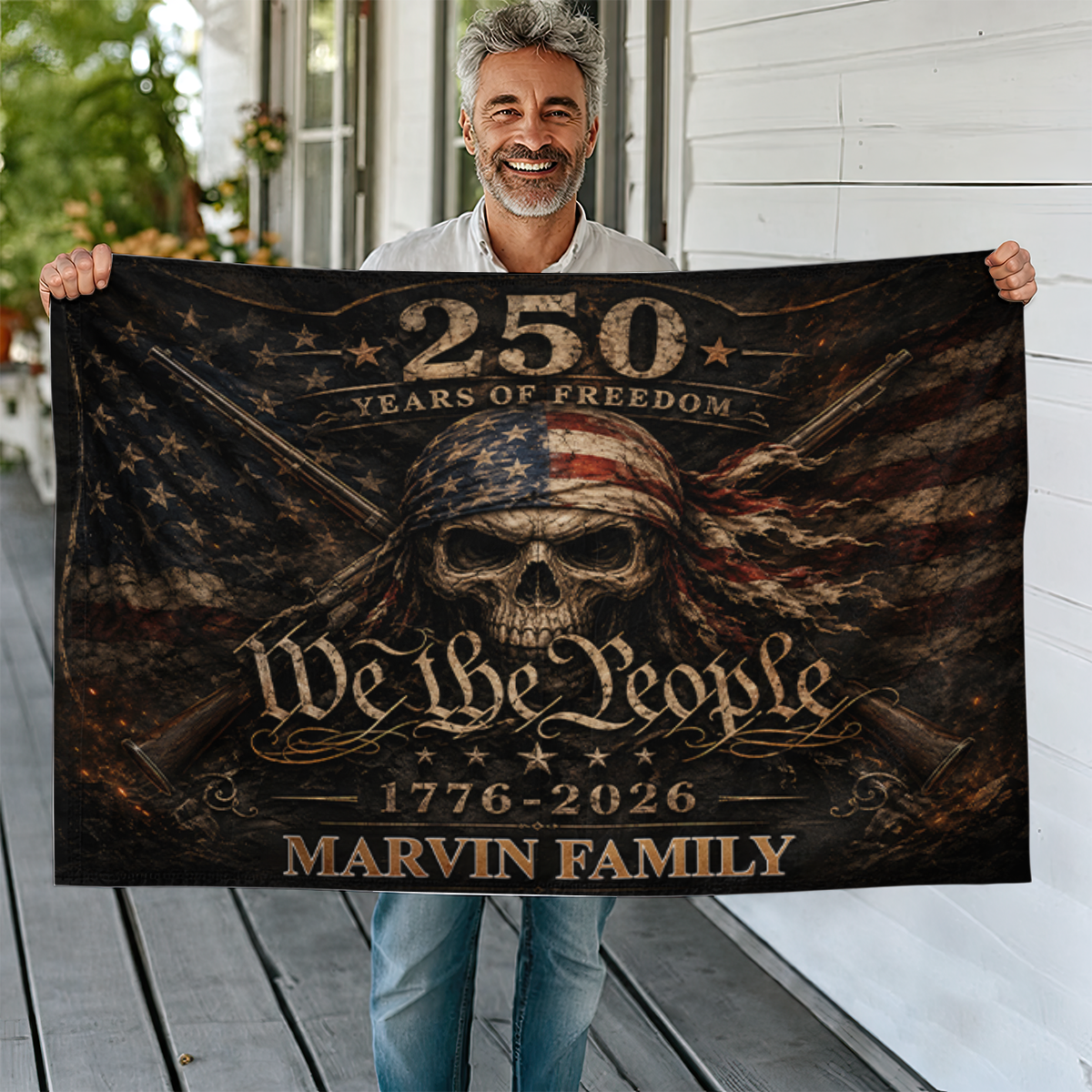250 Years of Freedom - Patriotic American House Flag
