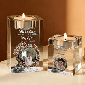 When You Miss Me Have No Fear Life Tree - Personalized Crystal Candle Holder