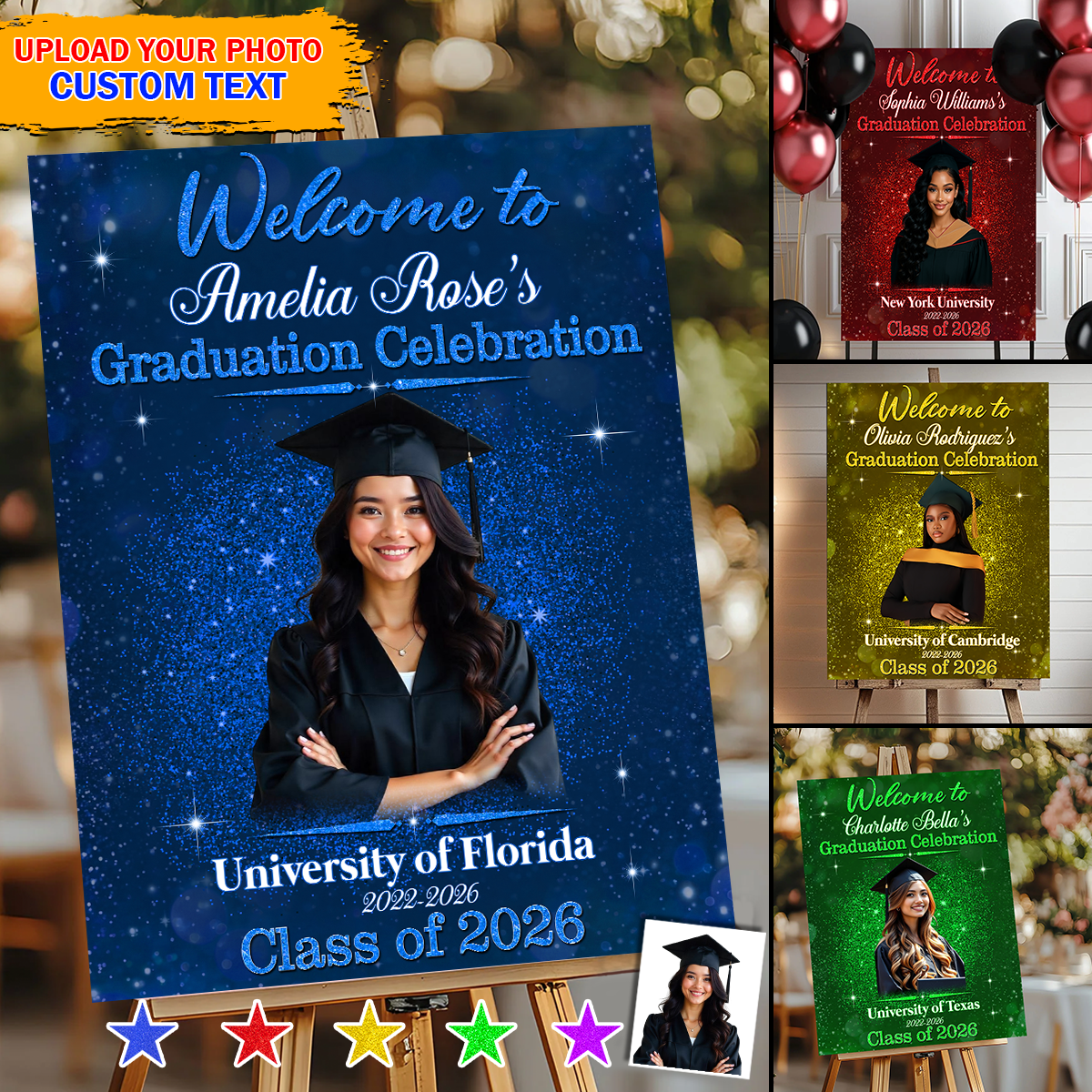 Graduation Shine Photo Personalized Welcome Sign Party MKADS1_3d5220a7-8749-423d-baa7-0b09678a49d8.png