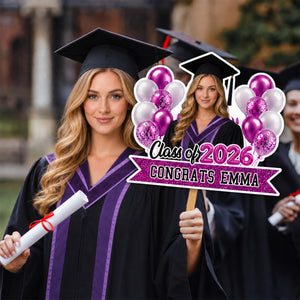 Custom Face Congrats Graduation - Face Fan Grad Gifts