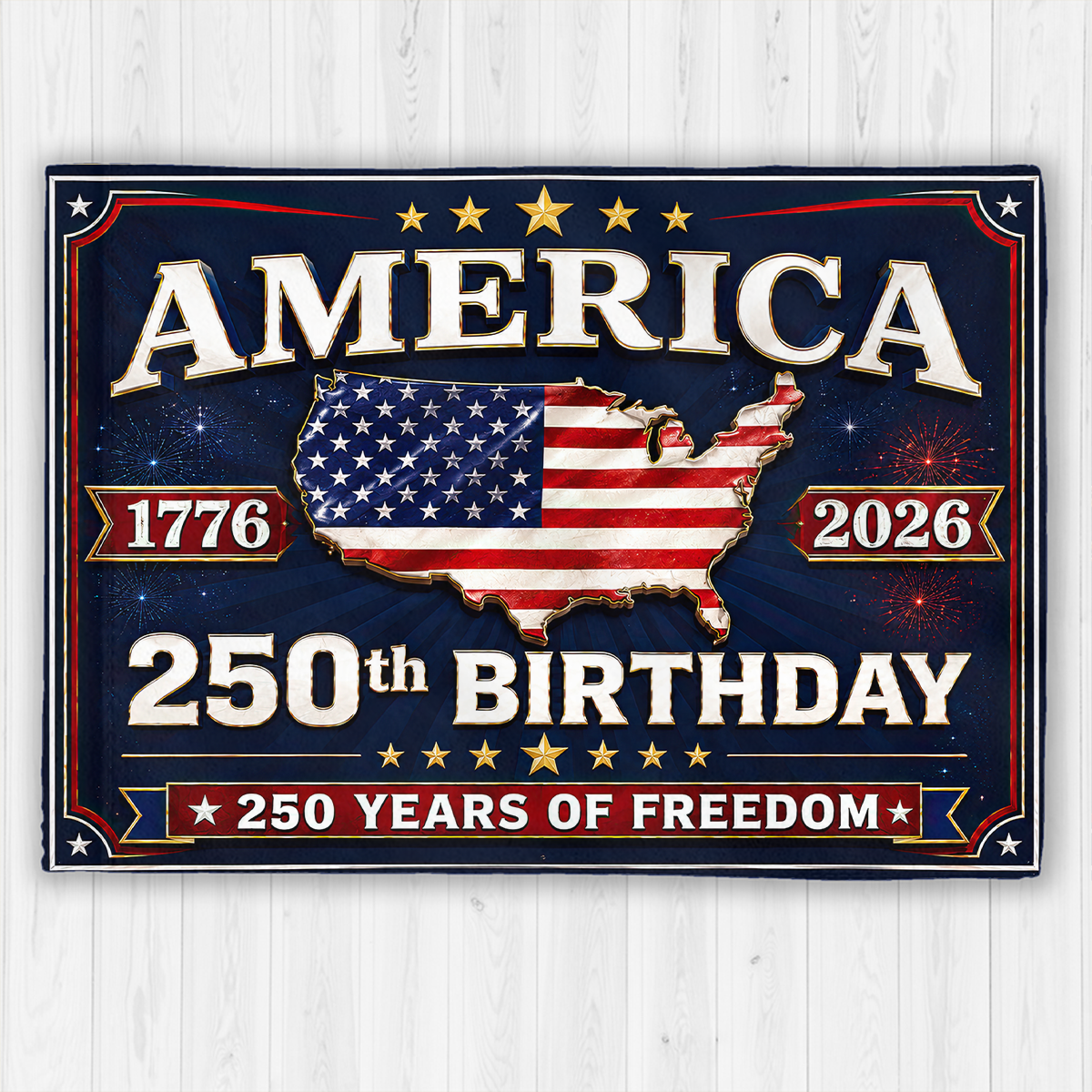 250 Years Birthday America - House Flag United States