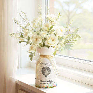 The Days You Became Our Mom Ribbon Tie Flower Vase