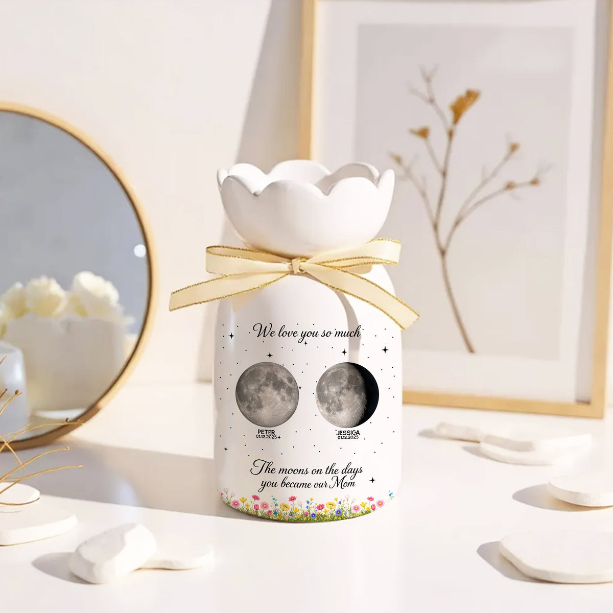 The Days You Became Our Mom Ribbon Tie Flower Vase MK_2.jpg
