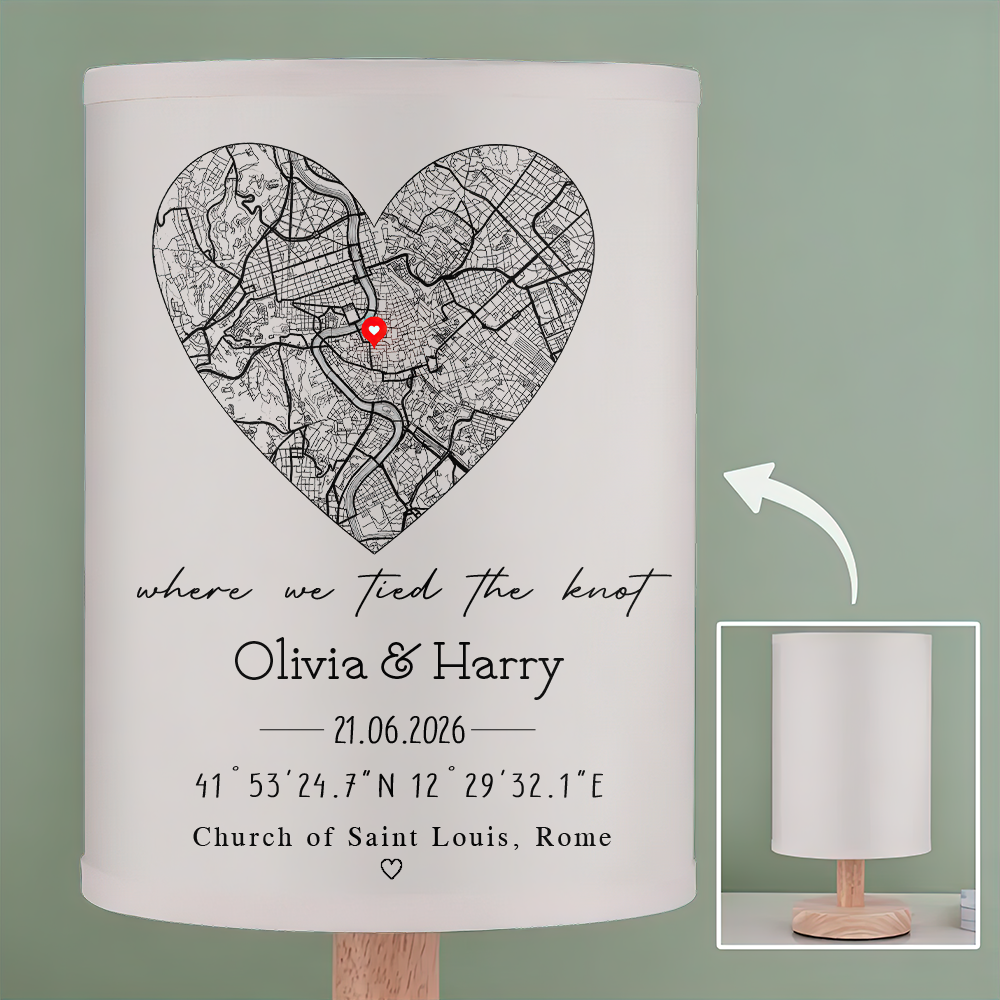 Anniversary Engagement First Date Couple Heart Minimalist Map - Personalized Crystal Candle Holder