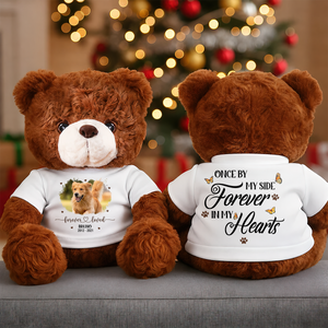 Forever Loved Pet Loss Teddy Bear - Dog Memorial Gift - Personalized Plush Bear