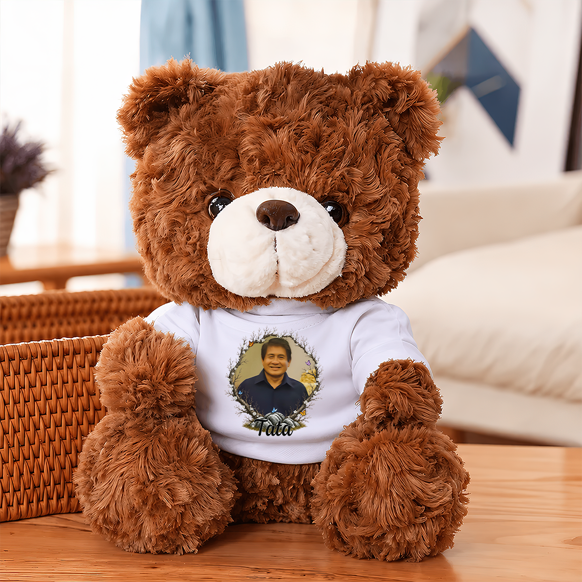 Mine Changed Forever Memorial Teddy Bear - Memorial Gift - Personalized Plush Bear